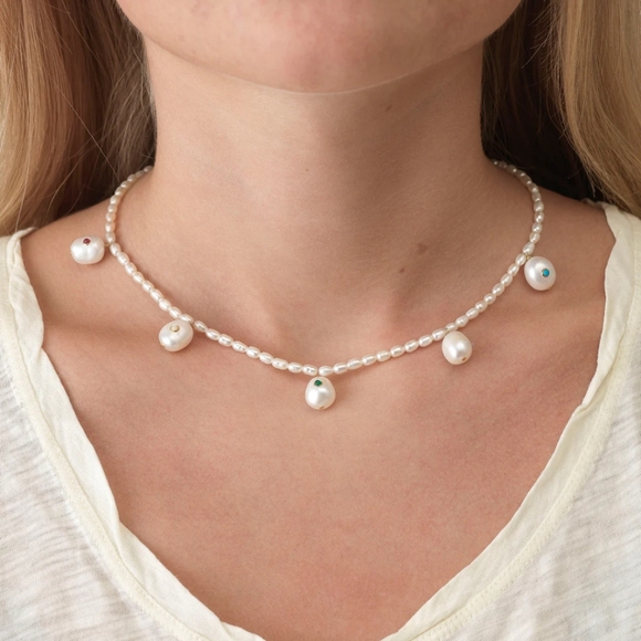 Anni lu Marianne Baroque Pearls Necklace 18k Gold-plated New